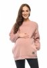 MijaCulture - 3 in 1 oversize maternity and nursing sweatshirt Miley M020 Dirty pink